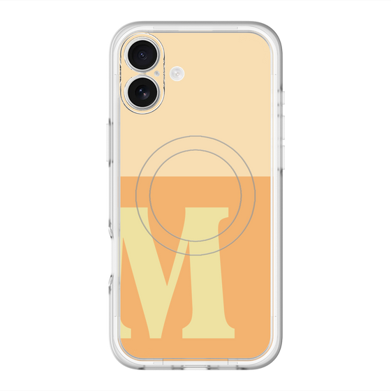 スリムプロテクションプレミアムケース with MagSafe［ オリジナル - initial two tone - M orange ］