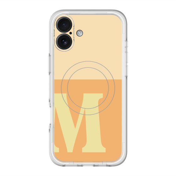 スリムプロテクションプレミアムケース with MagSafe［ オリジナル - initial two tone - M orange ］