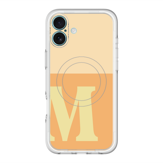 スリムプロテクションプレミアムケース with MagSafe［ オリジナル - initial two tone - M orange ］