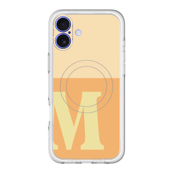 スリムプロテクションプレミアムケース with MagSafe［ オリジナル - initial two tone - M orange ］