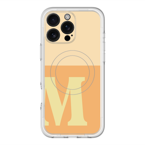 スリムプロテクションプレミアムケース with MagSafe［ オリジナル - initial two tone - M orange ］