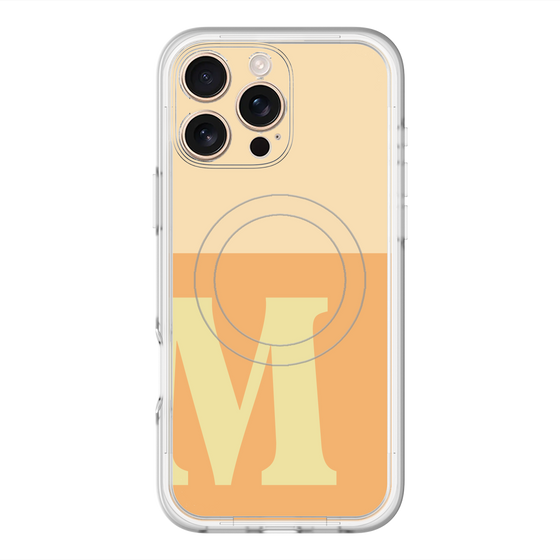 スリムプロテクションプレミアムケース with MagSafe［ オリジナル - initial two tone - M orange ］