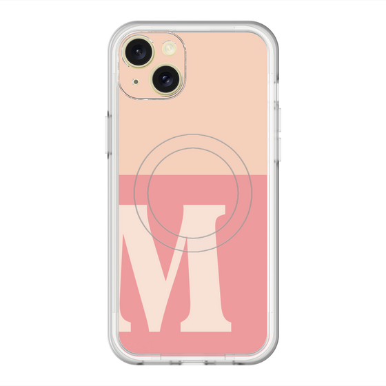 スリムプロテクションプレミアムケース with MagSafe［ オリジナル - initial two tone - M pink ］
