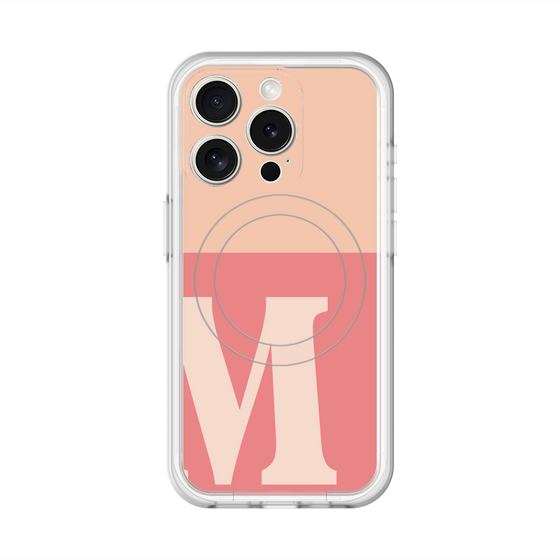 スリムプロテクションプレミアムケース with MagSafe［ オリジナル - initial two tone - M pink ］