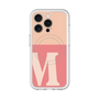 スリムプロテクションプレミアムケース with MagSafe［ オリジナル - initial two tone - M pink ］