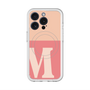 スリムプロテクションプレミアムケース with MagSafe［ オリジナル - initial two tone - M pink ］