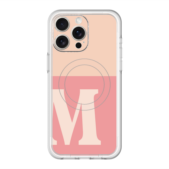 スリムプロテクションプレミアムケース with MagSafe［ オリジナル - initial two tone - M pink ］