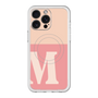 スリムプロテクションプレミアムケース with MagSafe［ オリジナル - initial two tone - M pink ］