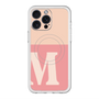 スリムプロテクションプレミアムケース with MagSafe［ オリジナル - initial two tone - M pink ］