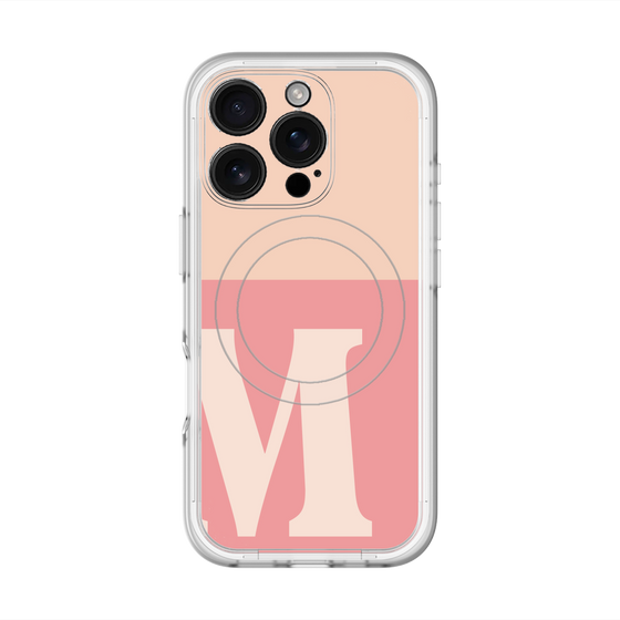 スリムプロテクションプレミアムケース with MagSafe［ オリジナル - initial two tone - M pink ］