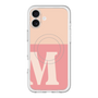 スリムプロテクションプレミアムケース with MagSafe［ オリジナル - initial two tone - M pink ］