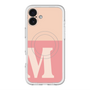 スリムプロテクションプレミアムケース with MagSafe［ オリジナル - initial two tone - M pink ］