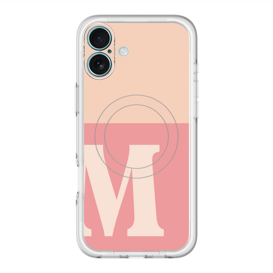 スリムプロテクションプレミアムケース with MagSafe［ オリジナル - initial two tone - M pink ］