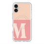 スリムプロテクションプレミアムケース with MagSafe［ オリジナル - initial two tone - M pink ］