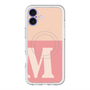 スリムプロテクションプレミアムケース with MagSafe［ オリジナル - initial two tone - M pink ］