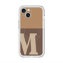 スリムプロテクションプレミアムケース with MagSafe［ オリジナル - initial two tone - M brown ］