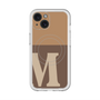 スリムプロテクションプレミアムケース with MagSafe［ オリジナル - initial two tone - M brown ］