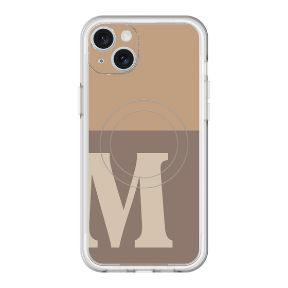 スリムプロテクションプレミアムケース with MagSafe［ オリジナル - initial two tone - M brown ］
