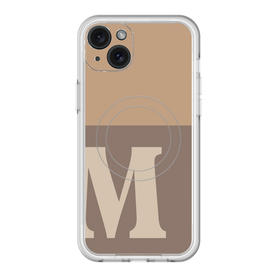 スリムプロテクションプレミアムケース with MagSafe［ オリジナル - initial two tone - M brown ］