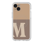 スリムプロテクションプレミアムケース with MagSafe［ オリジナル - initial two tone - M brown ］