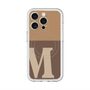 スリムプロテクションプレミアムケース with MagSafe［ オリジナル - initial two tone - M brown ］