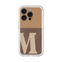 スリムプロテクションプレミアムケース with MagSafe［ オリジナル - initial two tone - M brown ］