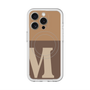 スリムプロテクションプレミアムケース with MagSafe［ オリジナル - initial two tone - M brown ］