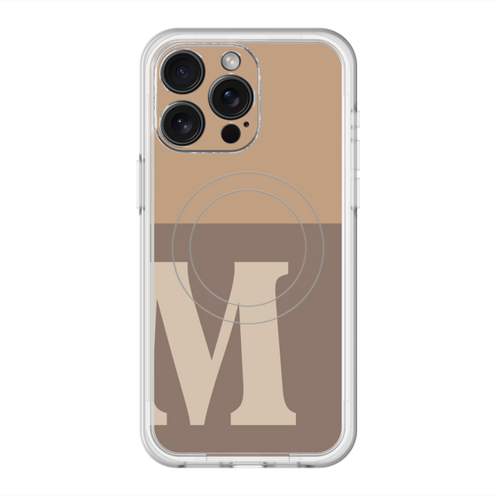 スリムプロテクションプレミアムケース with MagSafe［ オリジナル - initial two tone - M brown ］