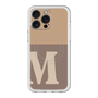 スリムプロテクションプレミアムケース with MagSafe［ オリジナル - initial two tone - M brown ］