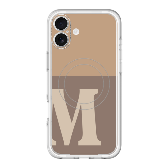 スリムプロテクションプレミアムケース with MagSafe［ オリジナル - initial two tone - M brown ］
