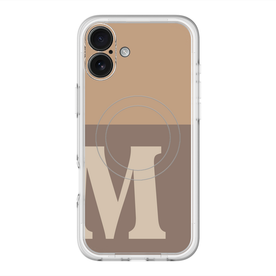 スリムプロテクションプレミアムケース with MagSafe［ オリジナル - initial two tone - M brown ］