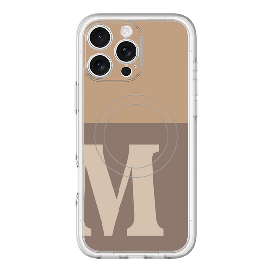 スリムプロテクションプレミアムケース with MagSafe［ オリジナル - initial two tone - M brown ］