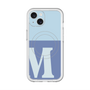 スリムプロテクションプレミアムケース with MagSafe［ オリジナル - initial two tone - M blue ］