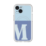 スリムプロテクションプレミアムケース with MagSafe［ オリジナル - initial two tone - M blue ］