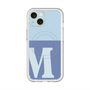 スリムプロテクションプレミアムケース with MagSafe［ オリジナル - initial two tone - M blue ］