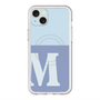 スリムプロテクションプレミアムケース with MagSafe［ オリジナル - initial two tone - M blue ］