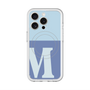 スリムプロテクションプレミアムケース with MagSafe［ オリジナル - initial two tone - M blue ］