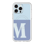 スリムプロテクションプレミアムケース with MagSafe［ オリジナル - initial two tone - M blue ］