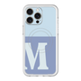 スリムプロテクションプレミアムケース with MagSafe［ オリジナル - initial two tone - M blue ］