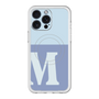 スリムプロテクションプレミアムケース with MagSafe［ オリジナル - initial two tone - M blue ］