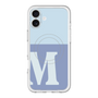 スリムプロテクションプレミアムケース with MagSafe［ オリジナル - initial two tone - M blue ］