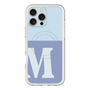 スリムプロテクションプレミアムケース with MagSafe［ オリジナル - initial two tone - M blue ］
