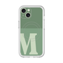 スリムプロテクションプレミアムケース with MagSafe［ オリジナル - initial two tone - M green ］