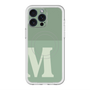 スリムプロテクションプレミアムケース with MagSafe［ オリジナル - initial two tone - M green ］