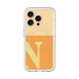 スリムプロテクションプレミアムケース with MagSafe［ オリジナル - initial two tone - N orange ］