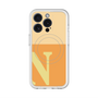スリムプロテクションプレミアムケース with MagSafe［ オリジナル - initial two tone - N orange ］