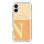 スリムプロテクションプレミアムケース with MagSafe［ オリジナル - initial two tone - N orange ］