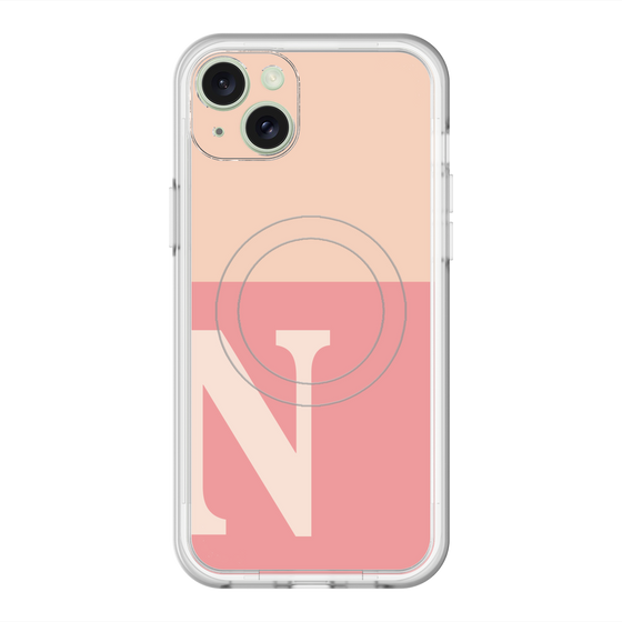 スリムプロテクションプレミアムケース with MagSafe［ オリジナル - initial two tone - N pink ］