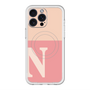 スリムプロテクションプレミアムケース with MagSafe［ オリジナル - initial two tone - N pink ］
