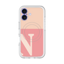スリムプロテクションプレミアムケース with MagSafe［ オリジナル - initial two tone - N pink ］